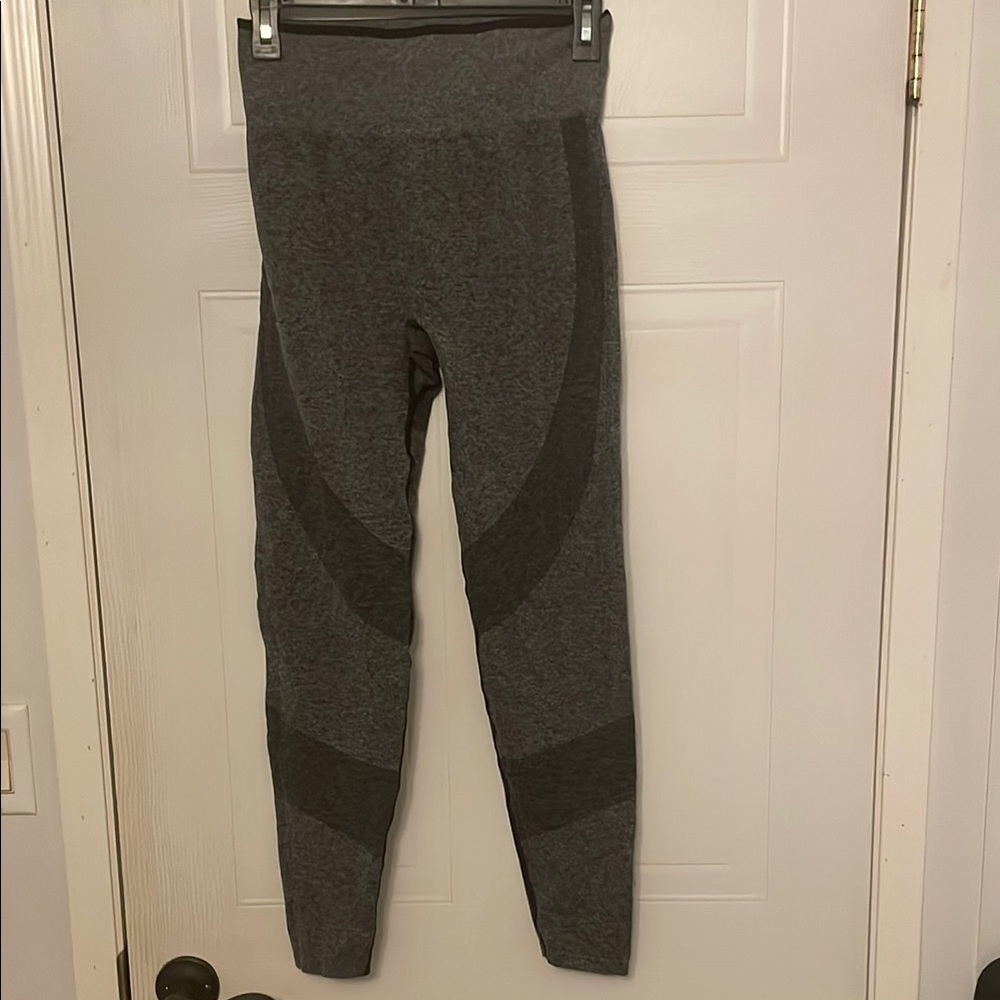 Gray High-Waisted Leggings